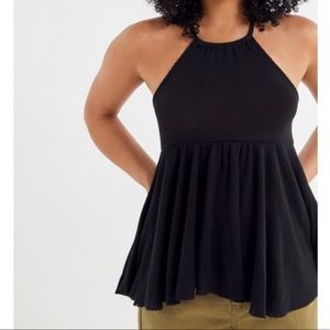 High Neck Thermal Babydoll Top